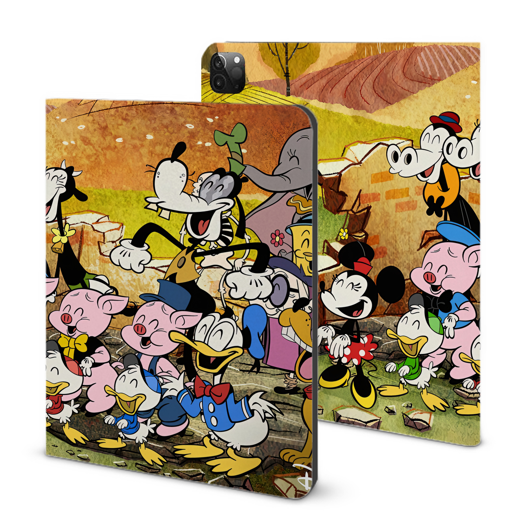 （画像用） ミッキーマウス Mickey Mouse IPadケース ペンホルダー付き ブックスタイルデザイン